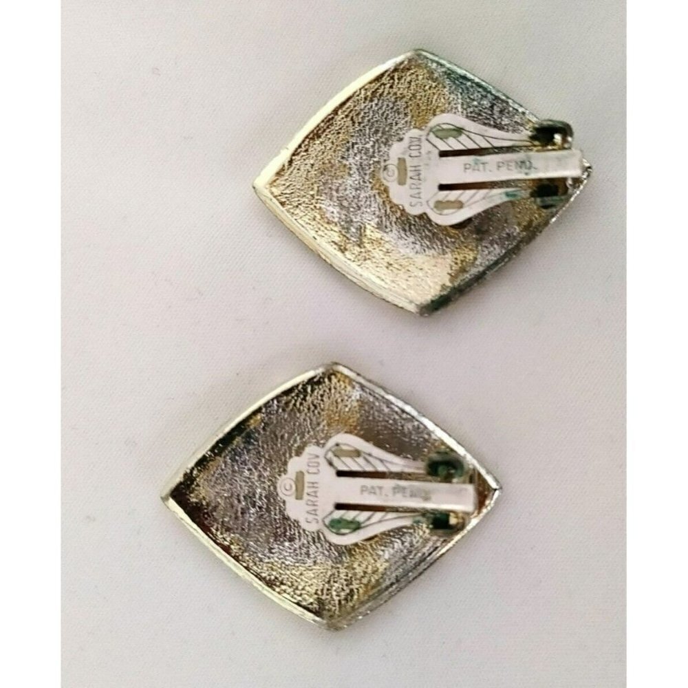 Vintage Sarah Coventry 3 Piece Silver Panel Bracelet Pendant/Pin Clip Earrings - Picture 8 of 8